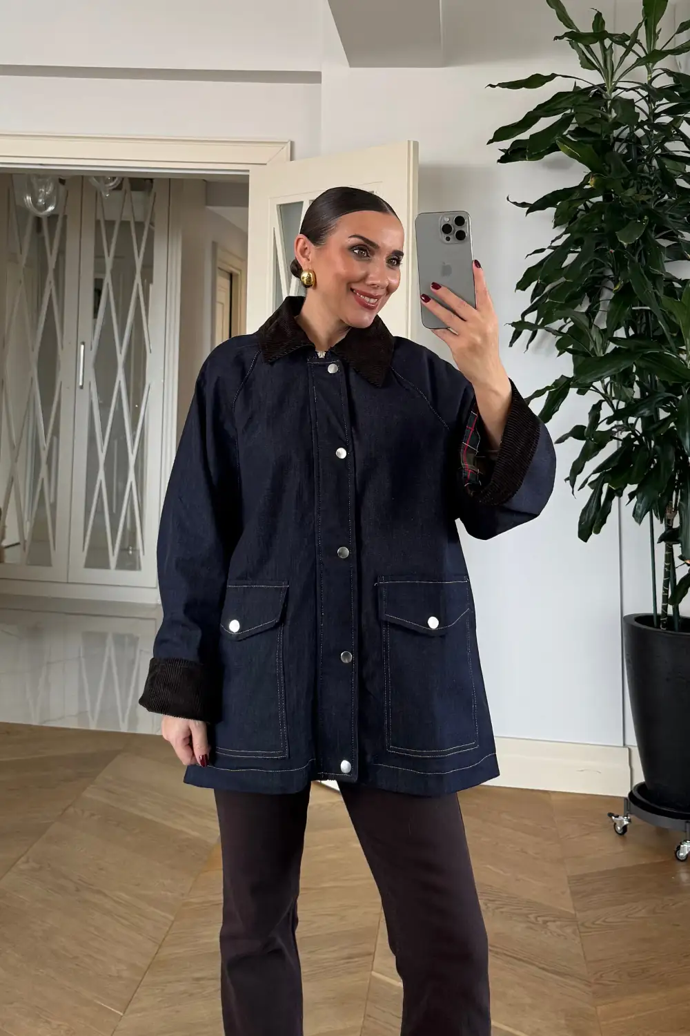 Cepli Denim Kadın Ceket 3
