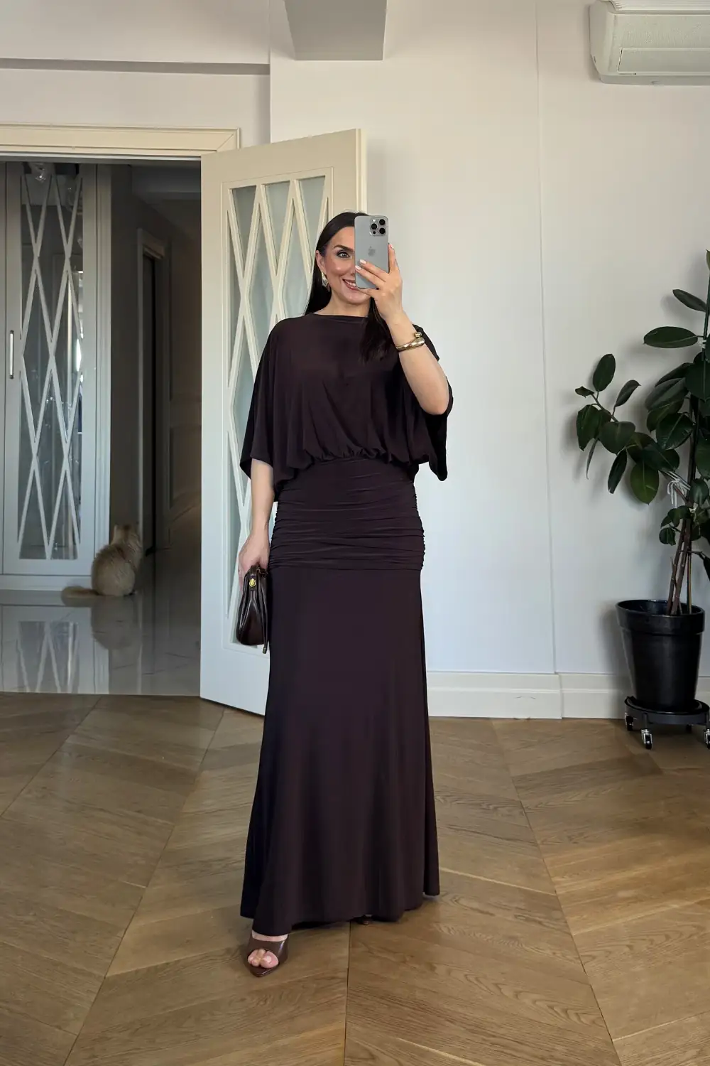 Drapeli Maxi Elbise 4