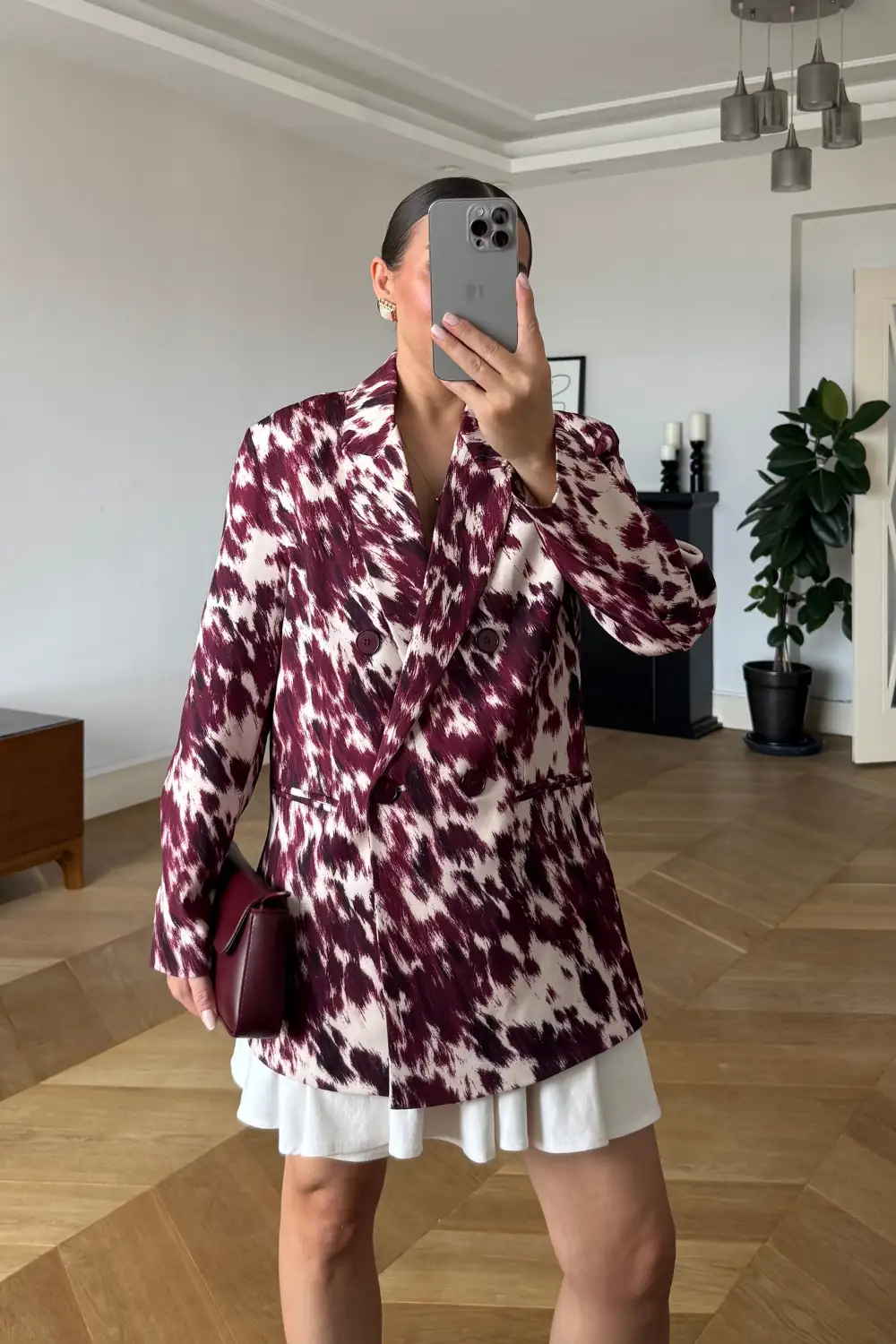 Desenli Blazer Kadın Ceket 3