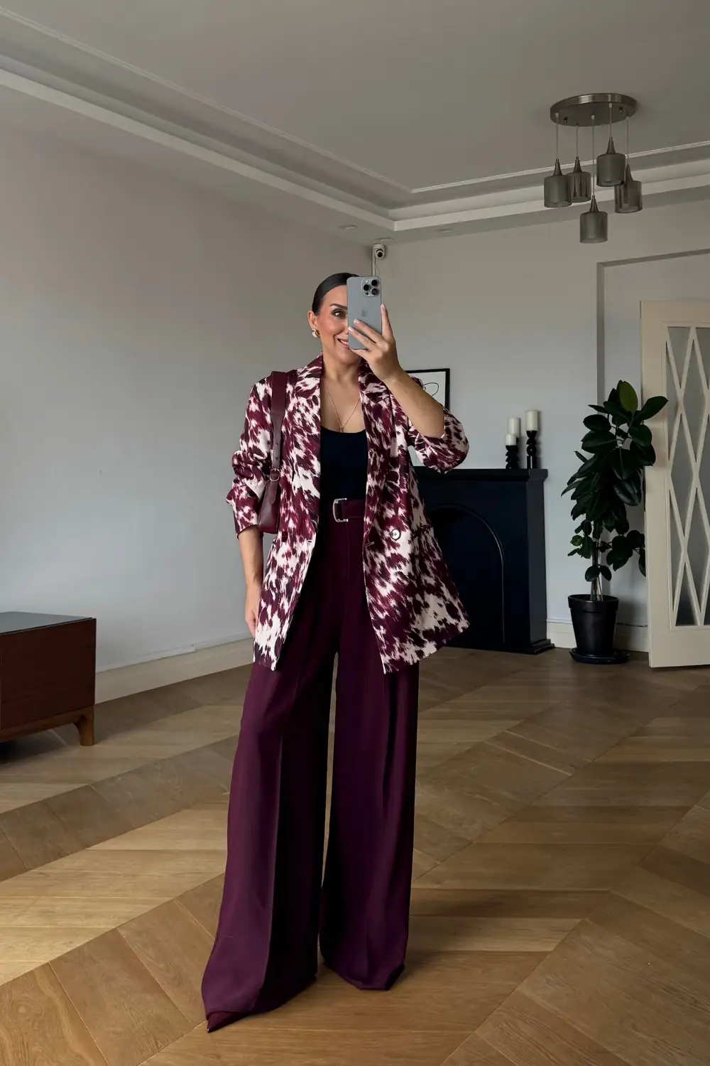 Desenli Blazer Kadın Ceket 2