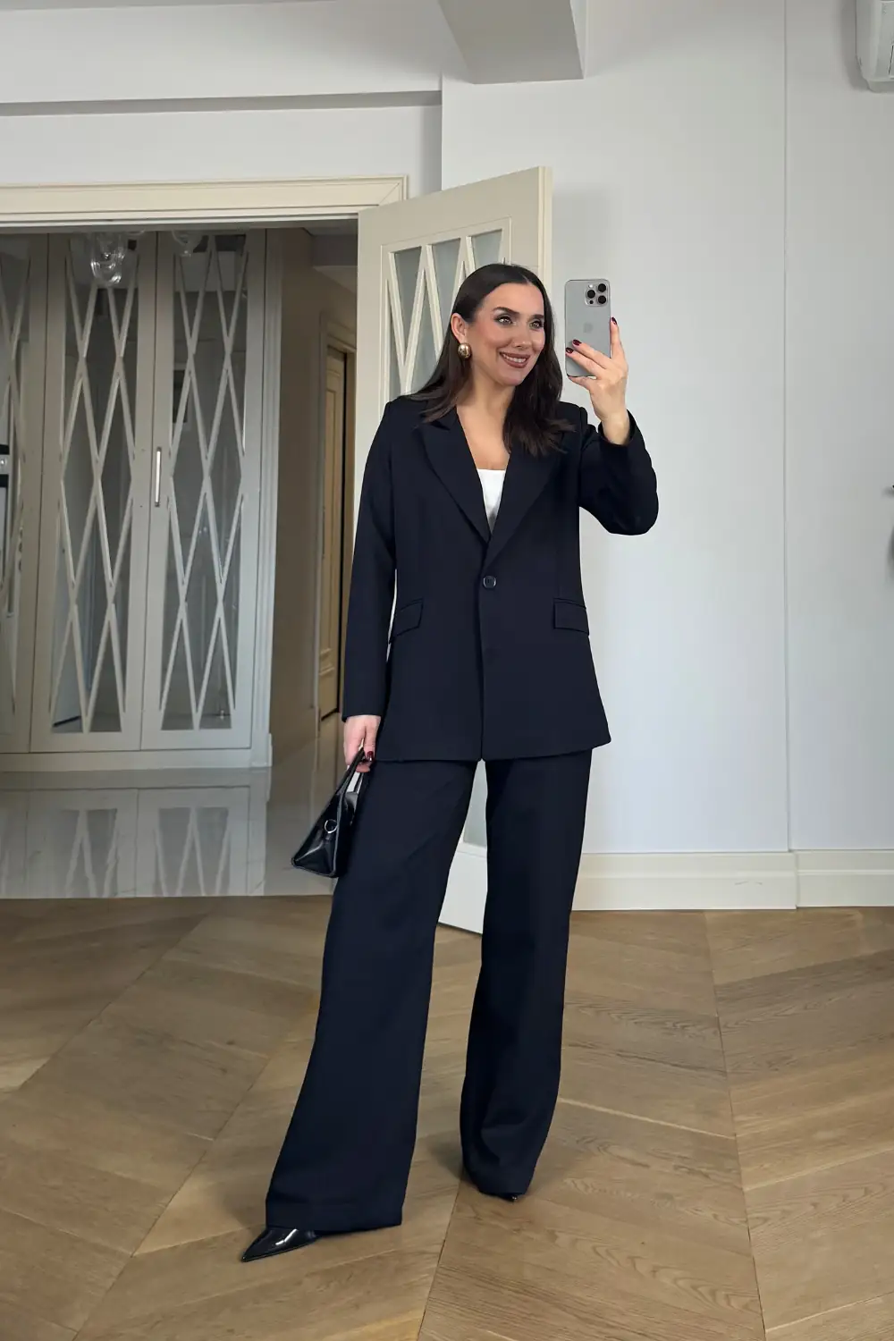 Tek Düğmeli Blazer Kadın Ceket - SİYAH