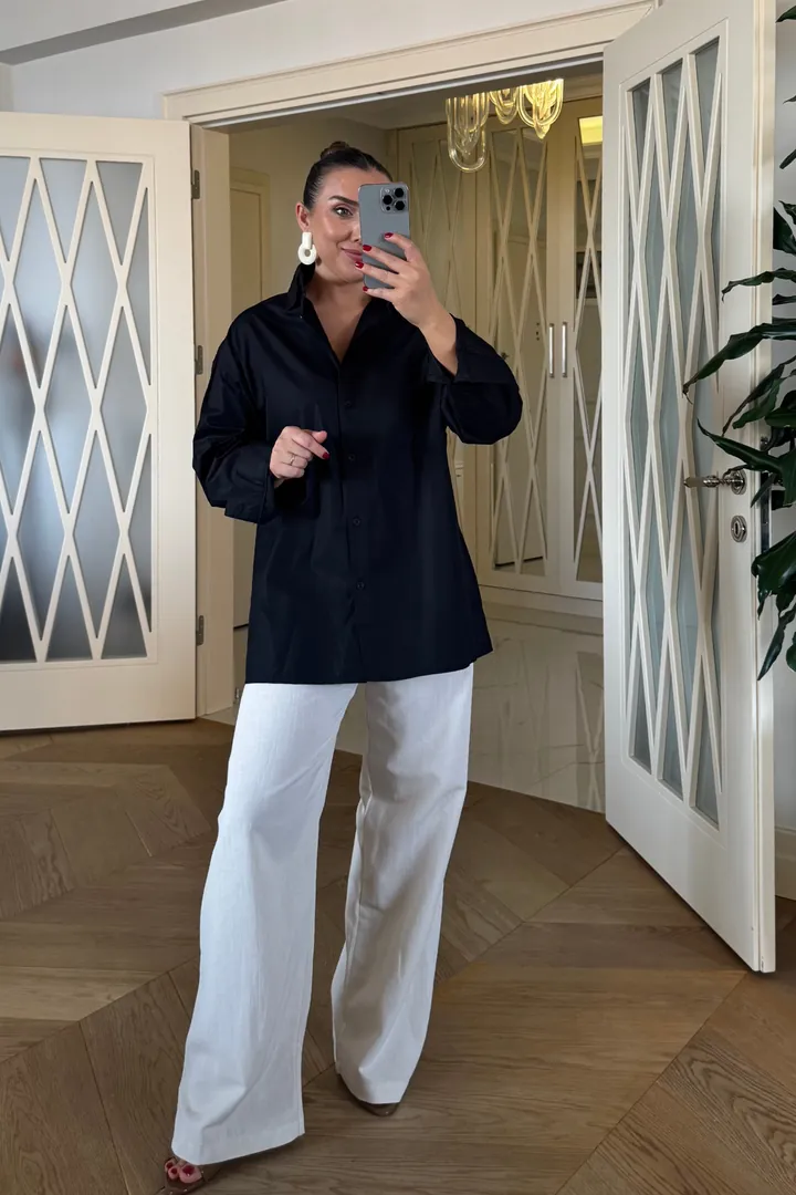 Basic Poplin Kadın Gömlek 8