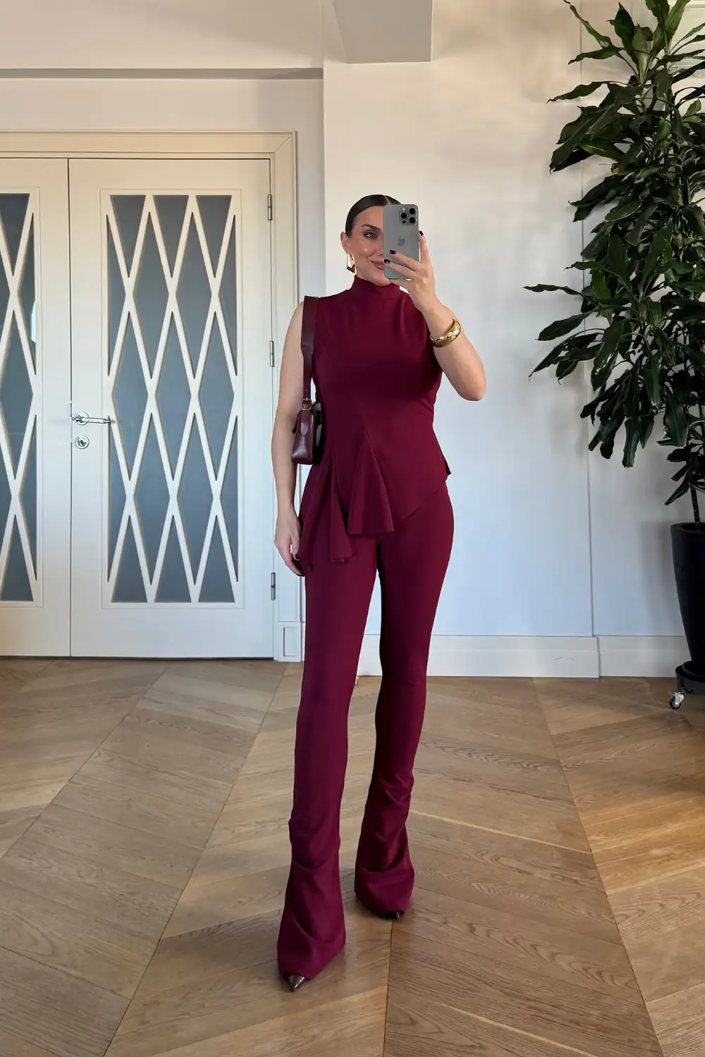 Asimetrik Kesim Bluz Pantolon Takım 2