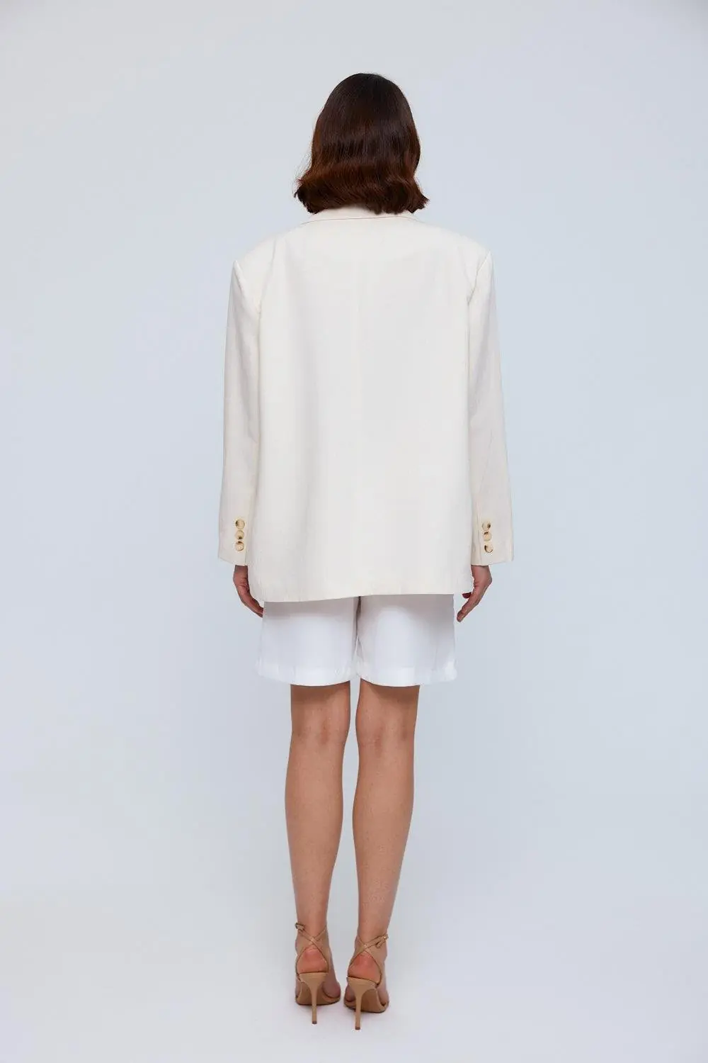 Oversize Keten Kadın Ceket 5