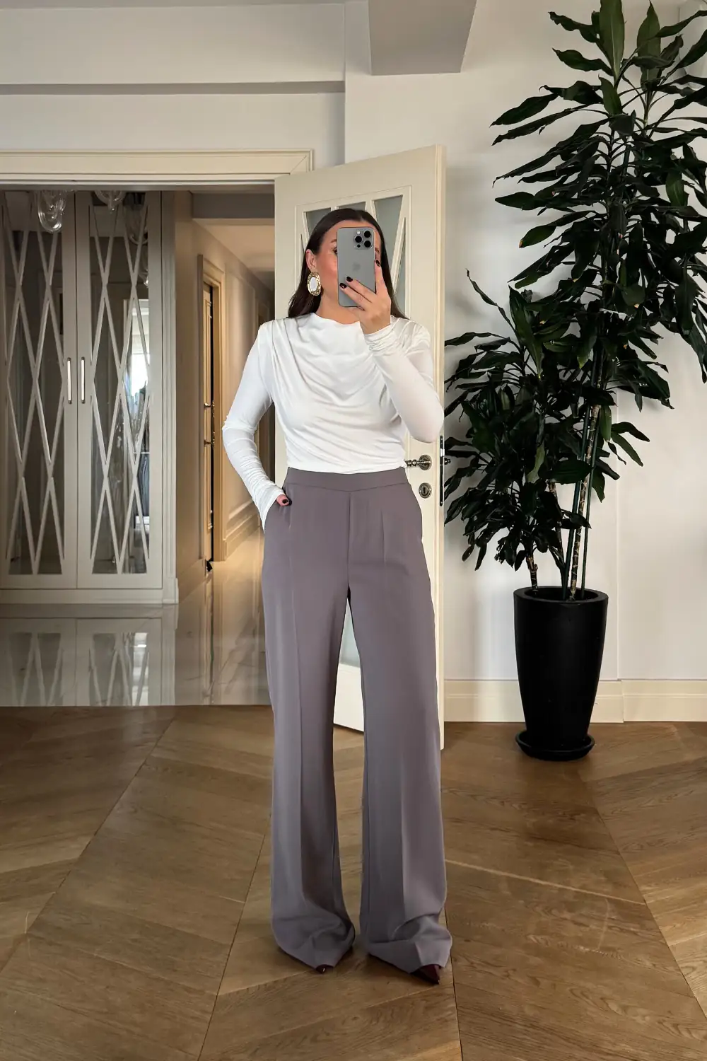 Bel Lastikli Kadın Pantolon 3
