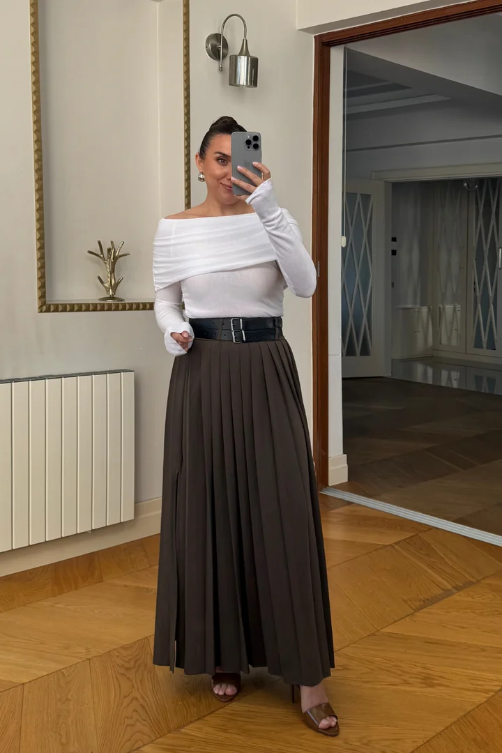 Madonna Yaka Triko Kadın Bluz 2