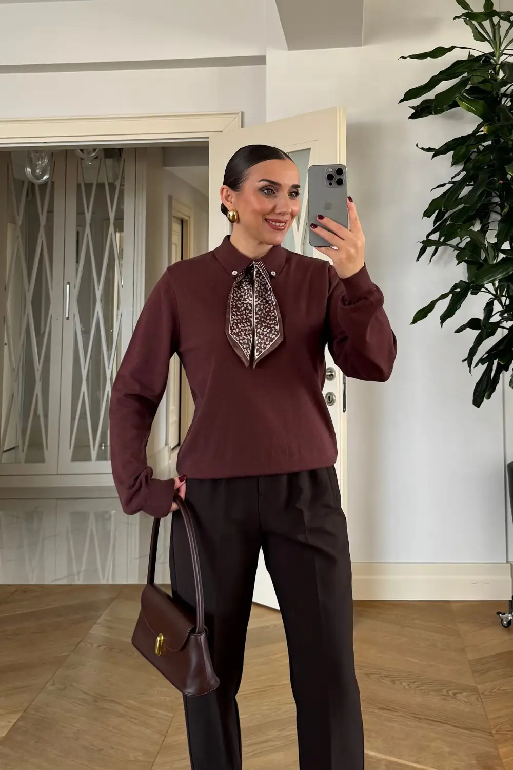 Polo Yaka Triko Kadın Kazak 8