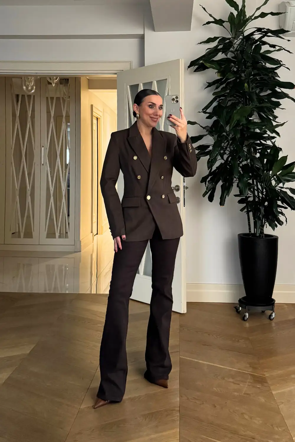 Kruvaze Blazer Kadın Ceket 5