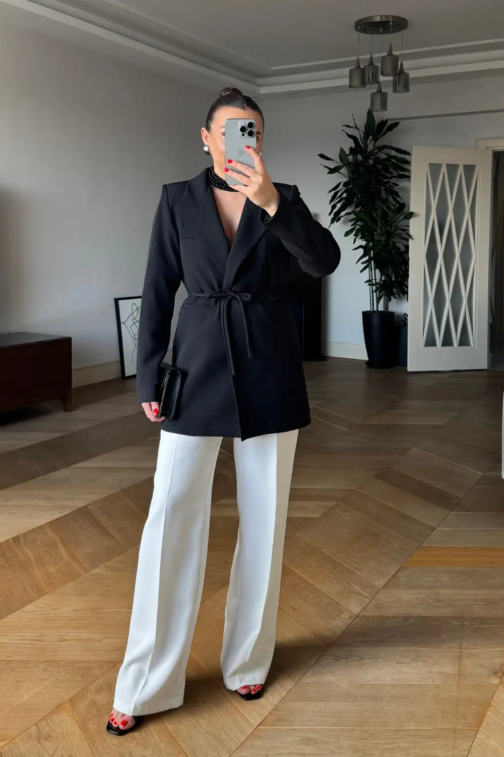 Bağlama Detaylı Blazer Kadın Ceket 3
