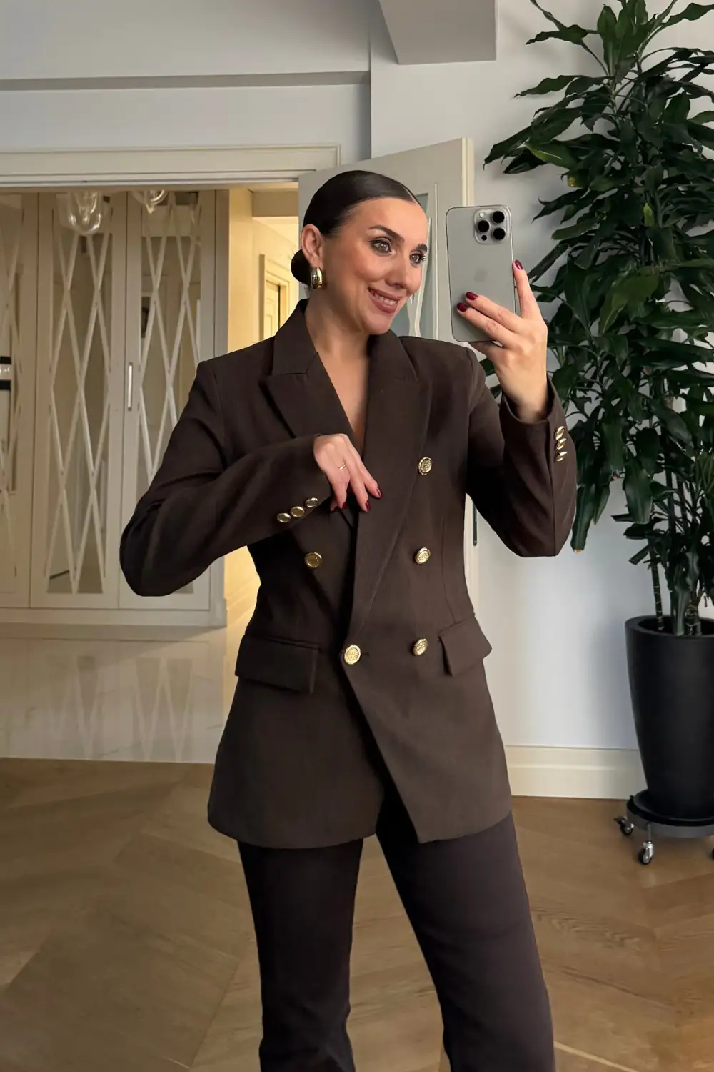 Kruvaze Blazer Kadın Ceket 4