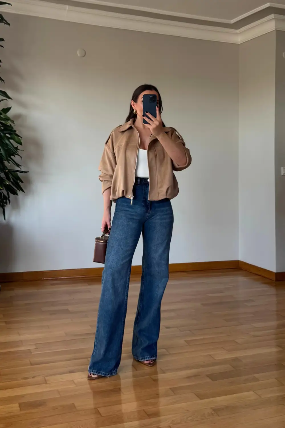 Yüksek Bel Straight Fit Kadın Jean - Koyu Mavi
