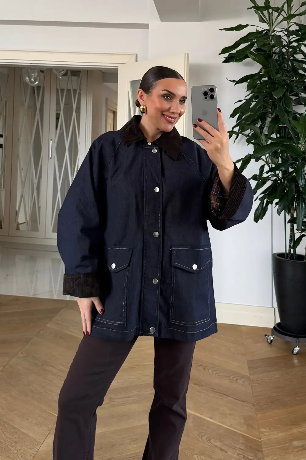 Cepli Denim Kadın Ceket 4