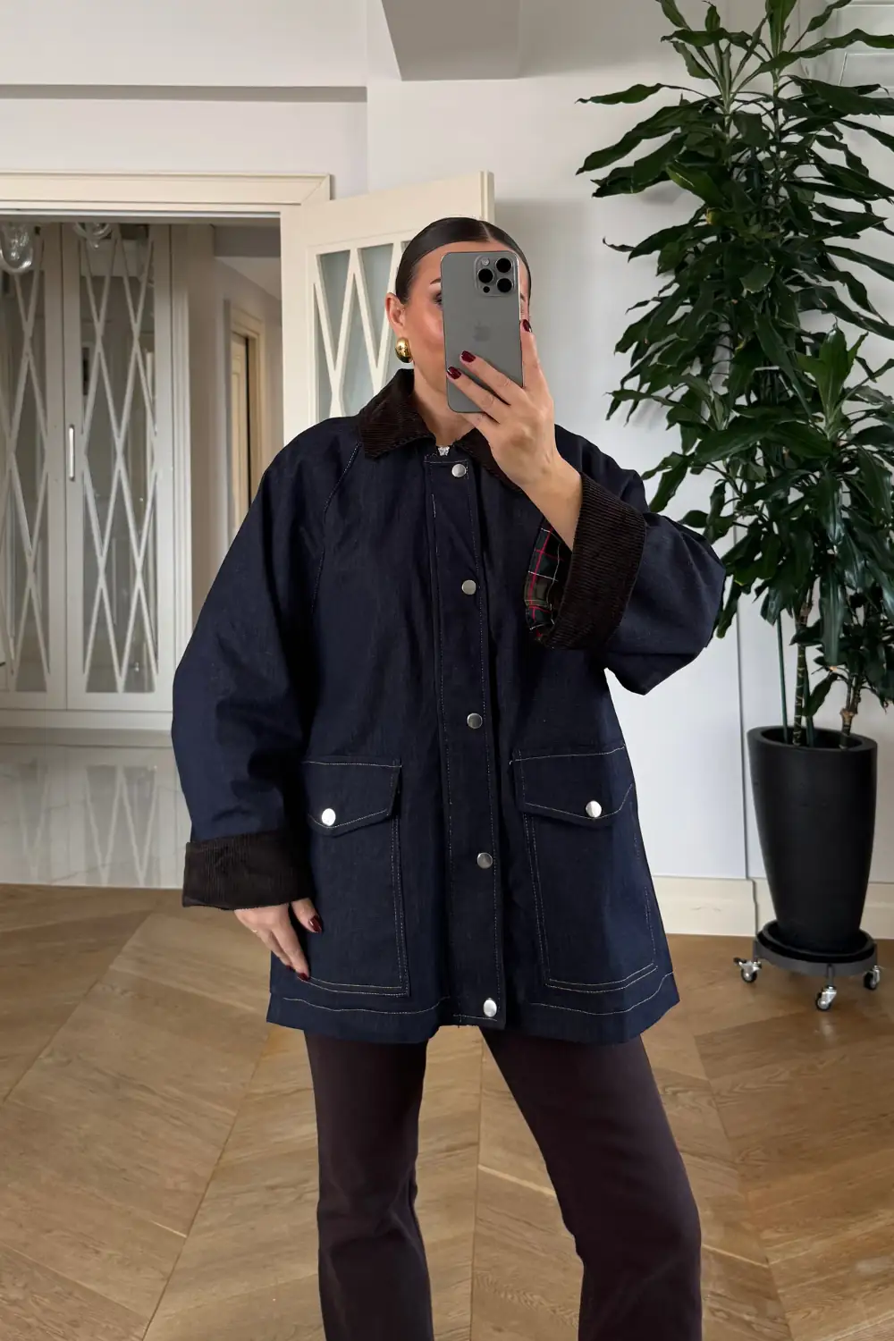 Cepli Denim Kadın Ceket 5