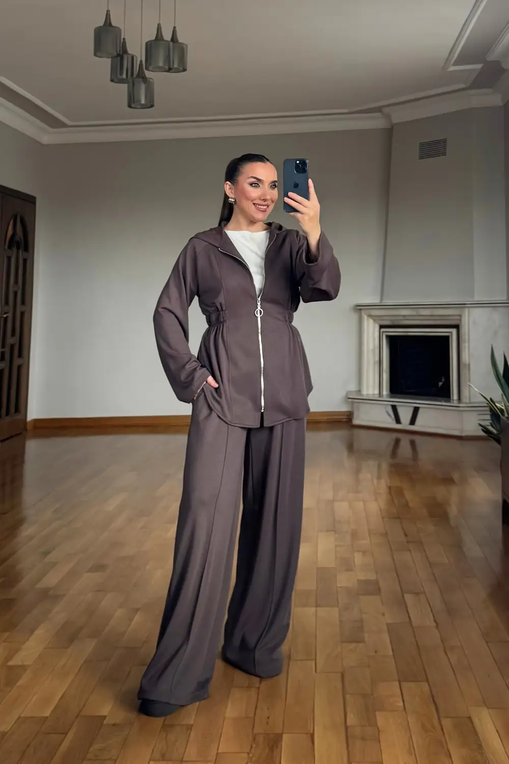 Fermuarlı Beli Lastikli İkili Takım 5