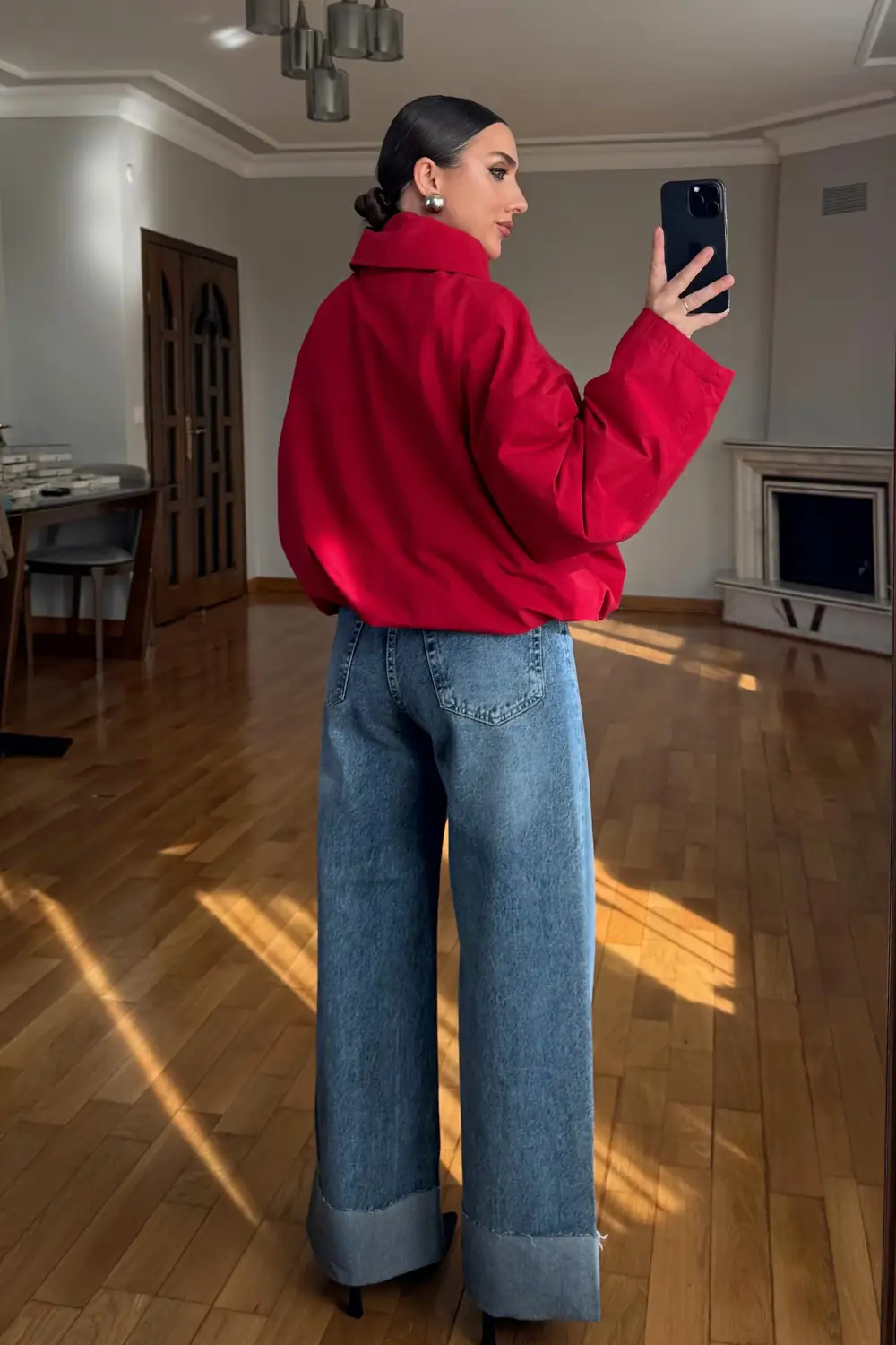 Çapraz Belli Baggy Kadın Jean 8