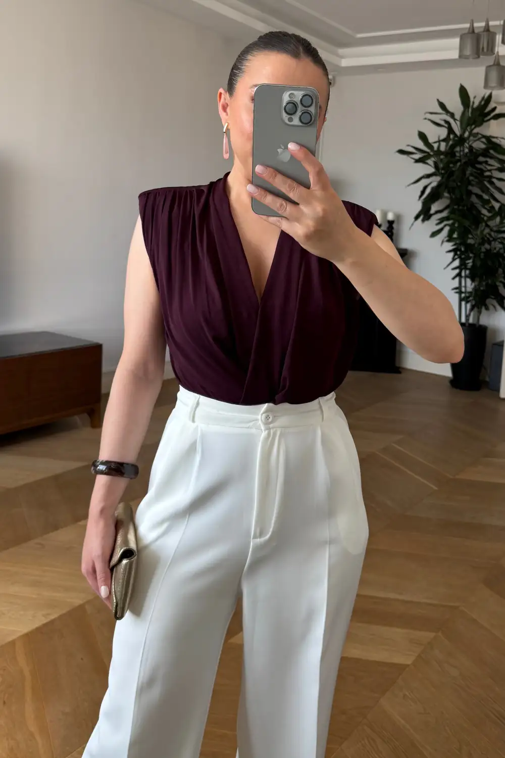 Vatkalı Sıfır Kol Bodysuit 2