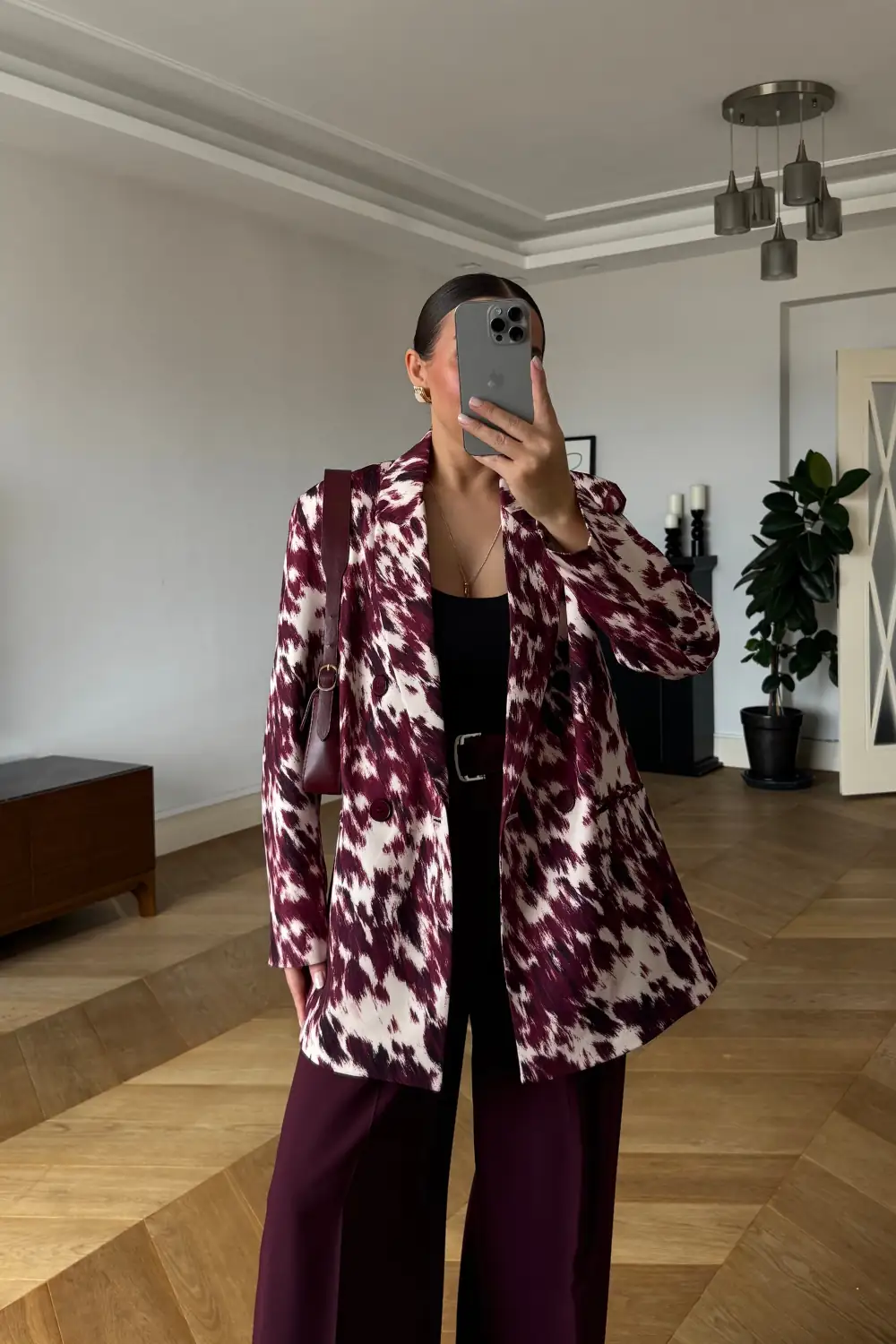 Desenli Blazer Kadın Ceket 1