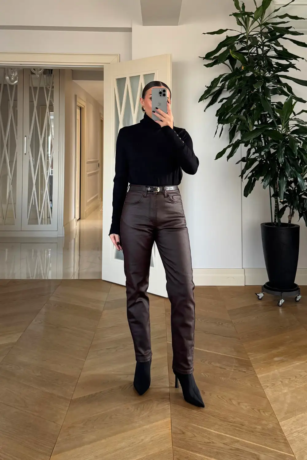Mumlu Boyfit Kadın Pantolon 7