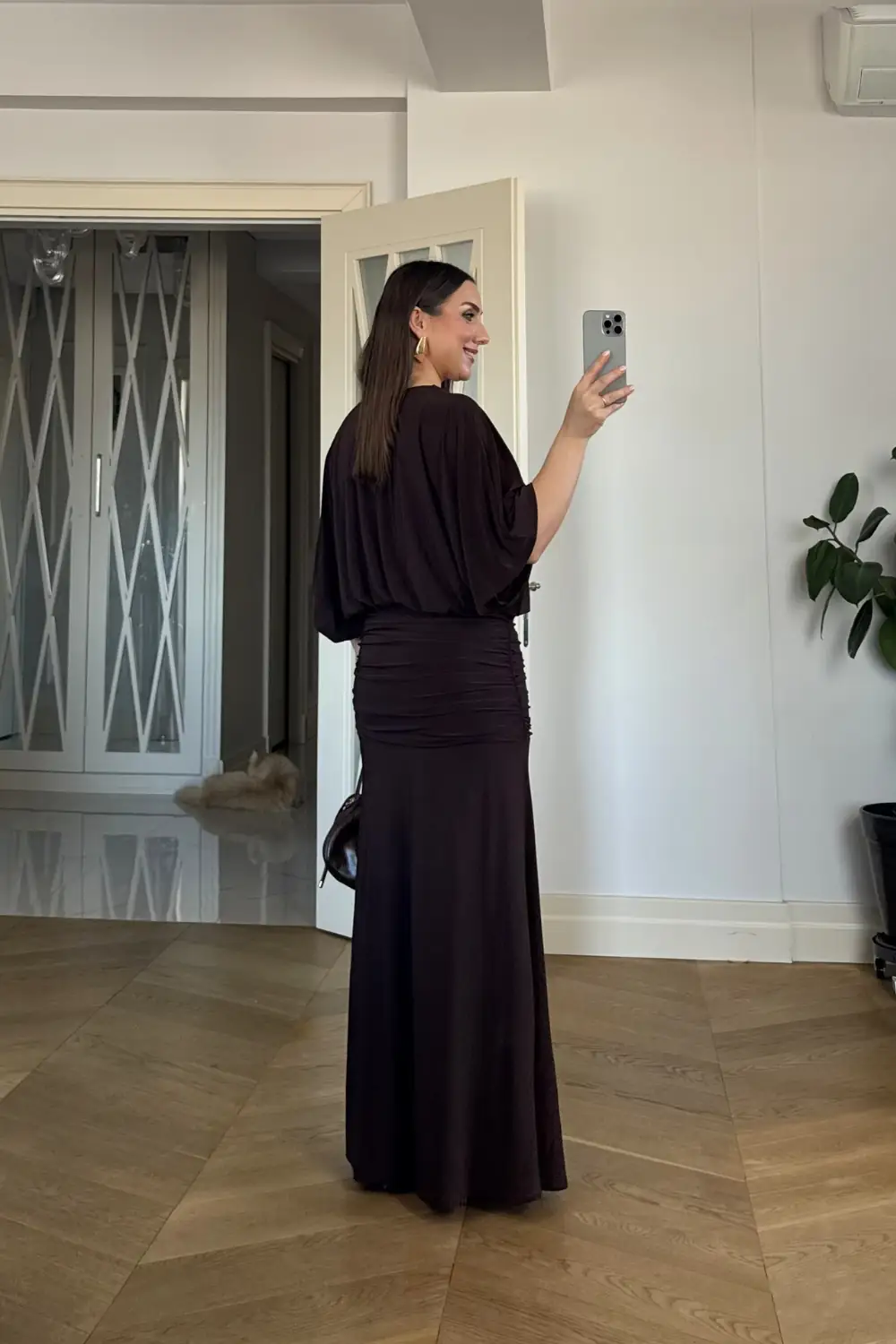 Drapeli Maxi Elbise 7