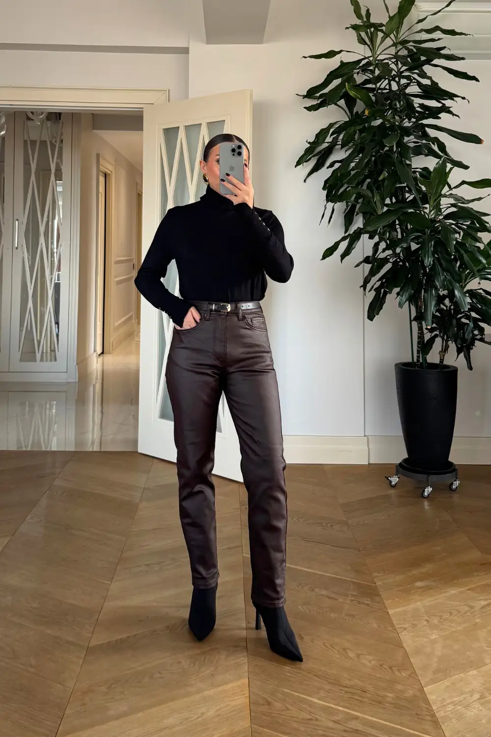 Mumlu Boyfit Kadın Pantolon 5