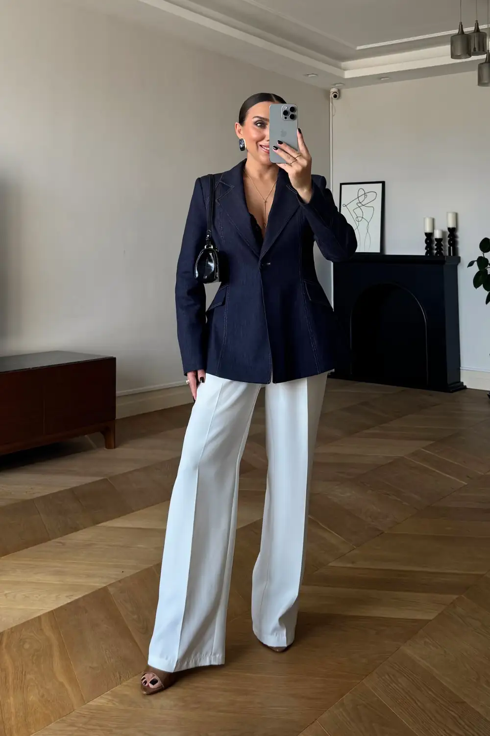 Denim Blazer Kadın Ceket 1