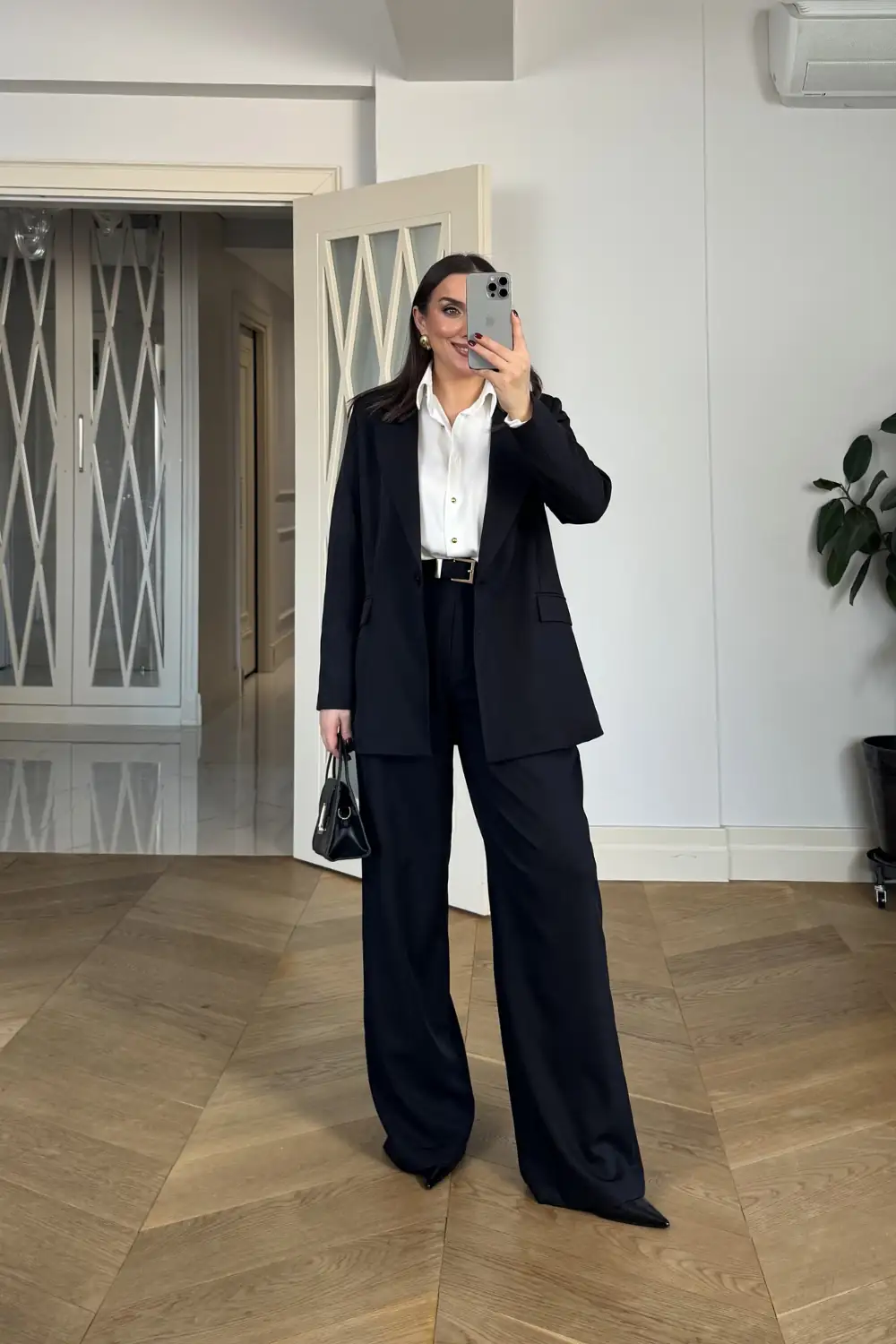 Tek Düğmeli Blazer Kadın Ceket - SİYAH
