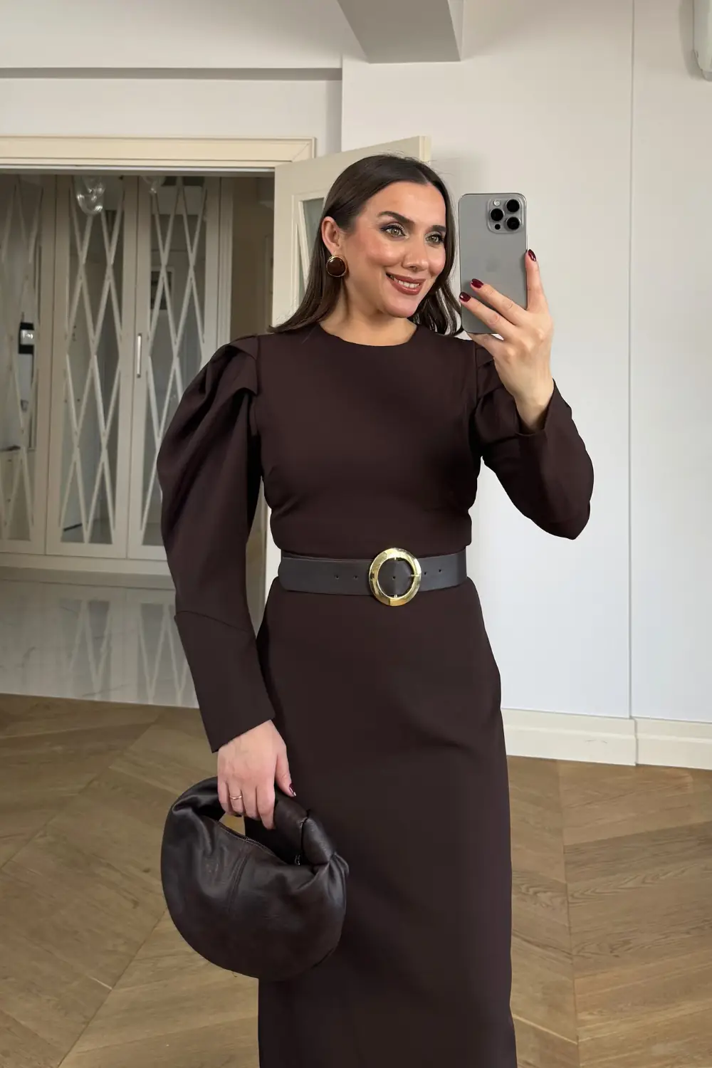 Kemerli Uzun Elbise 2
