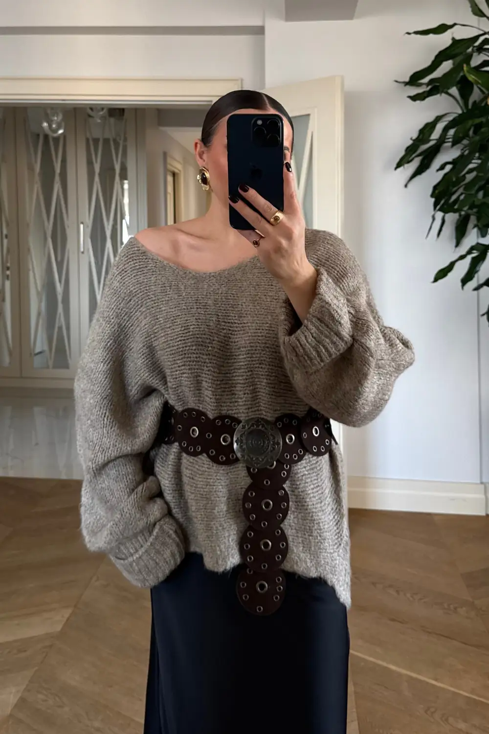 Zımbalı Kovboy Kadın Kemer 2