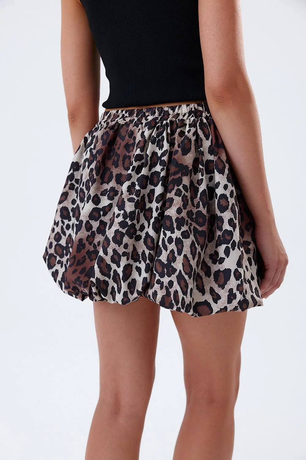 Leopar Desen Balon Mini Etek 6