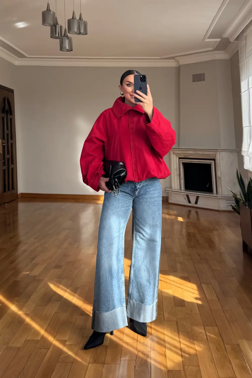 Çapraz Belli Baggy Kadın Jean 6