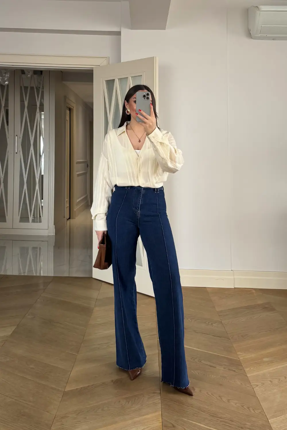 Dikiş Detaylı Denim Kadın Pantolon 8