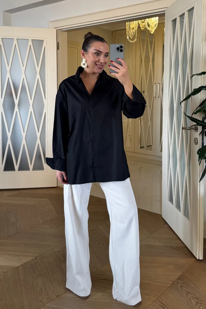Basic Poplin Kadın Gömlek 2