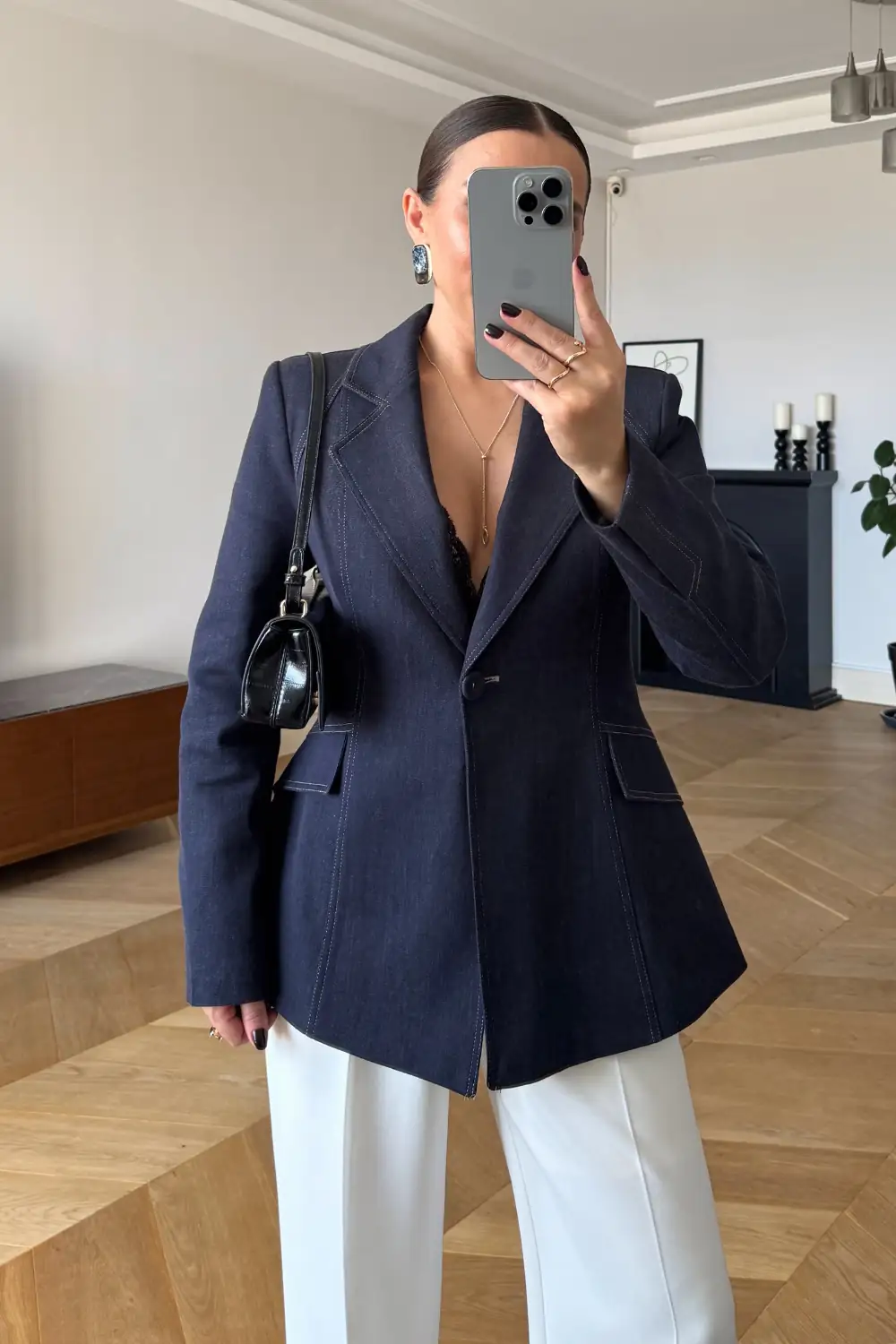 Denim Blazer Kadın Ceket 2