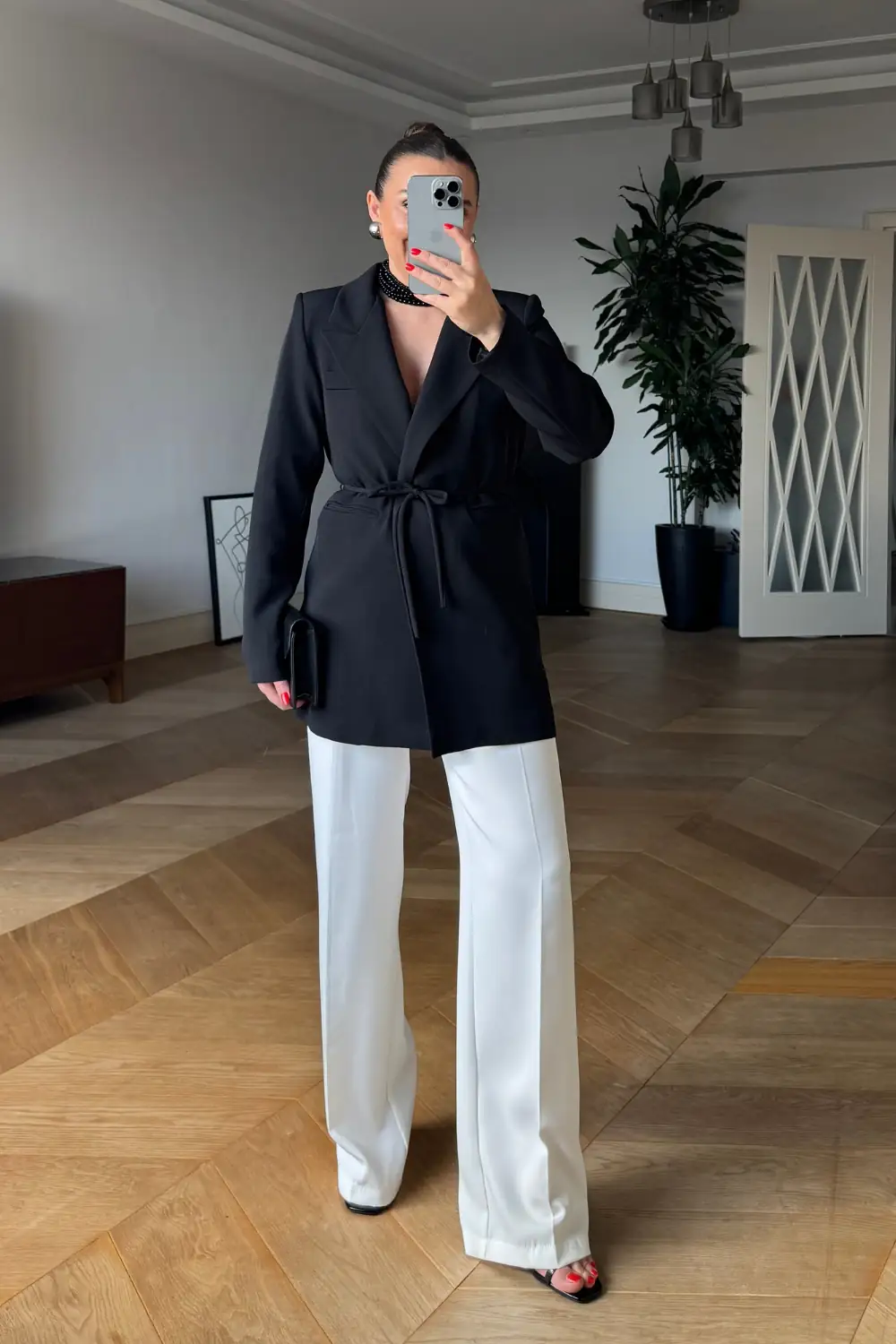 Bağlama Detaylı Blazer Kadın Ceket 5