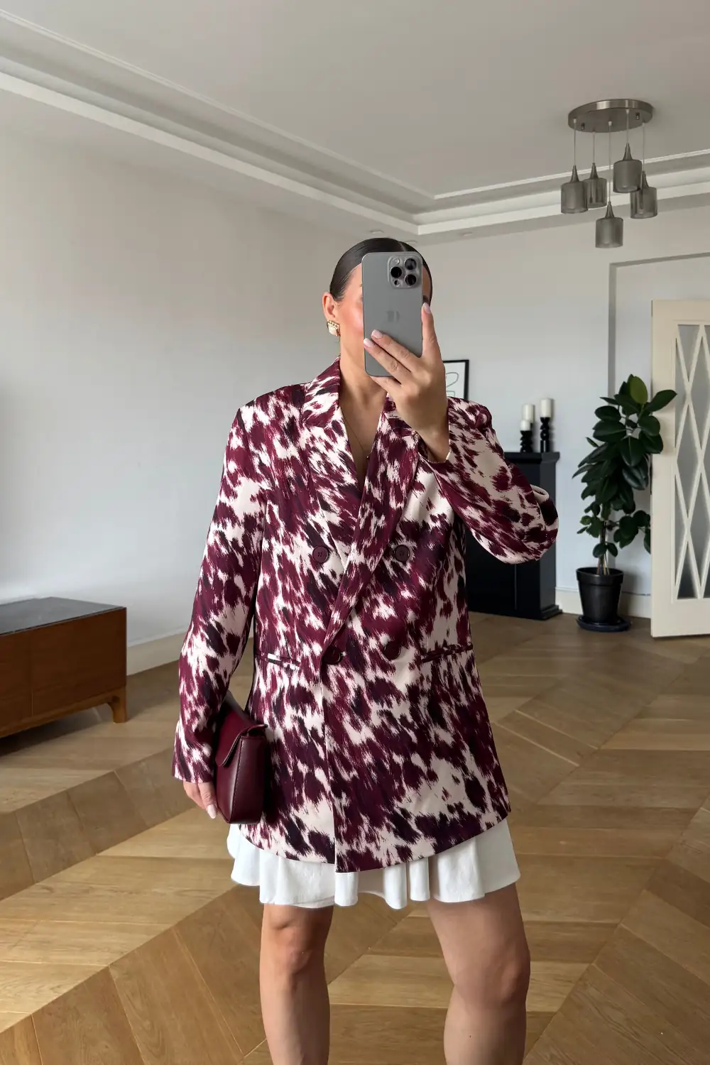 Desenli Blazer Kadın Ceket 5