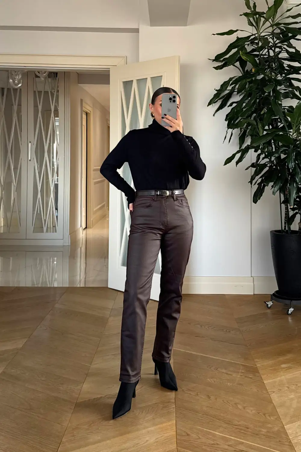 Mumlu Boyfit Kadın Pantolon 6