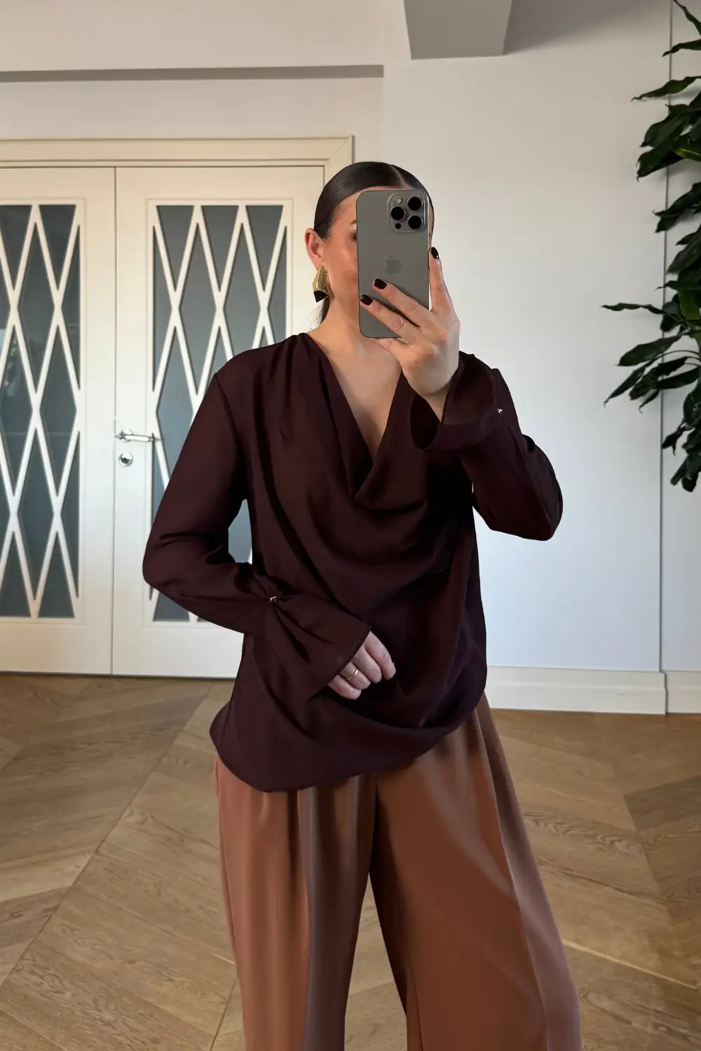 Degaje Yaka Kol Detaylı Bluz 4