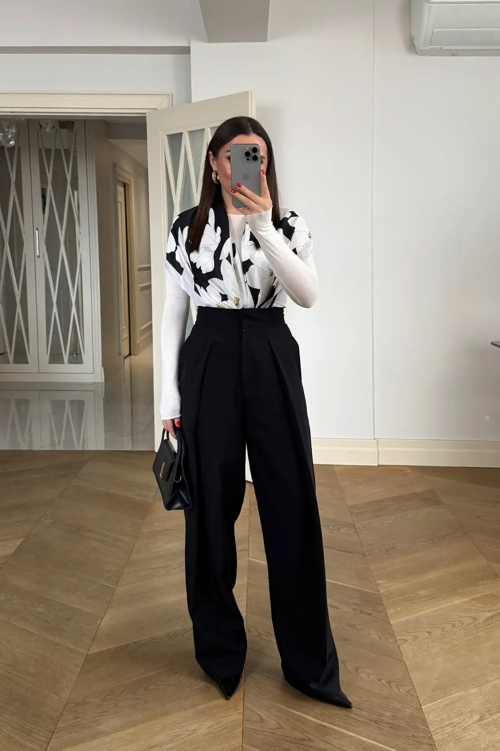 Pileli Balon Pantolon - SİYAH