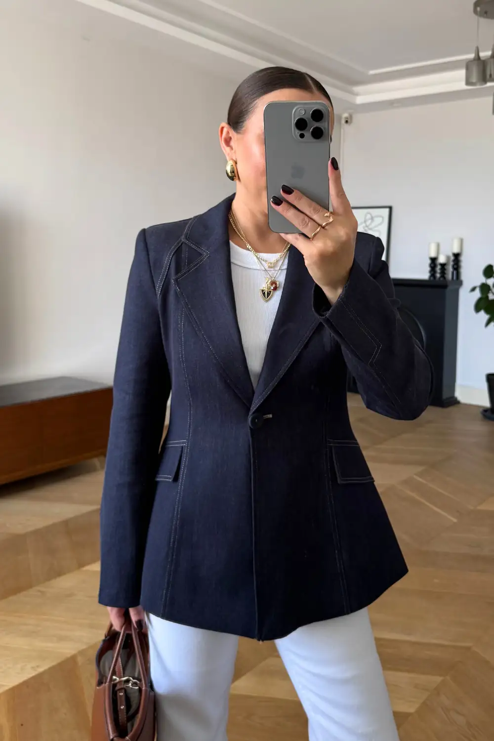 Denim Blazer Kadın Ceket 3