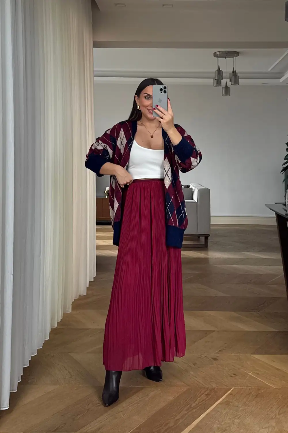 Piliseli Uzun Şifon Etek 2